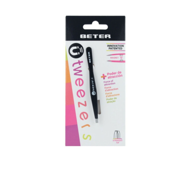 Tweezers for Plucking Beter Angled point (1 Unit) Black